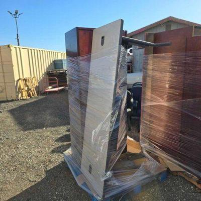 #80604 • Metal Desk and Wooden Desk