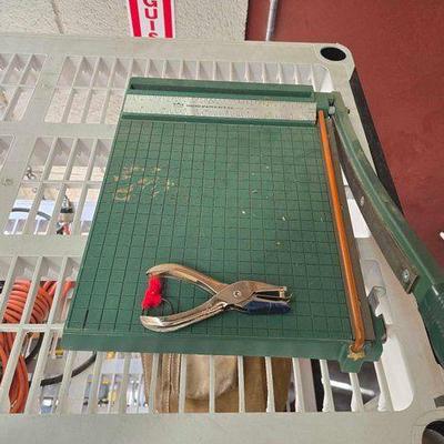 #2174 • Premier Photo Materials Co Guillotine Photo Paper Cutter and McGill Hole Punch