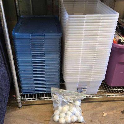 #3506 • (31) Sterilite Containers & Lids and (15) Golf Balls