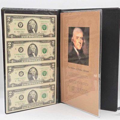 #1504 • Uncut $2 Dollar Bank notes Series 2003
