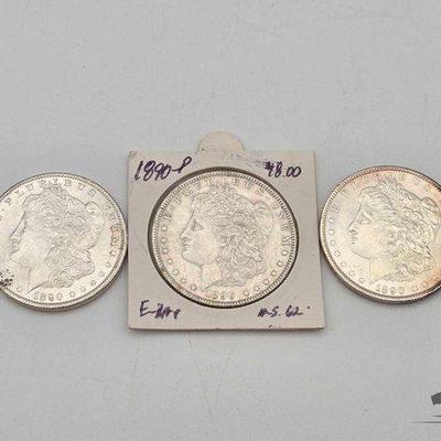 #1318 • (3) 1890-P Morgan