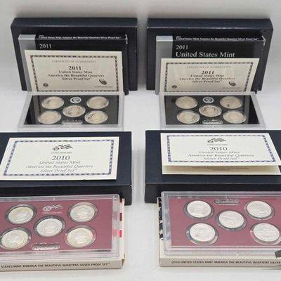 #1400 • 2010-2011 United States Mint Silver Proof qtr Set