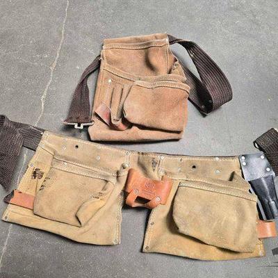 #2178 • (2) Leather Tool Belts