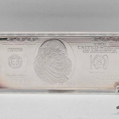 #1280 • 1998 .999 Fine Silver $100 Silver Bar
