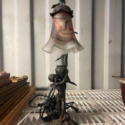 #8164 • Angel Holding Vase Lamp