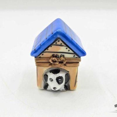 #1816 • Dog House Limoges Trinket Box