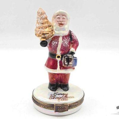 #1802 • 2000 Santa Limoges Trinket Box