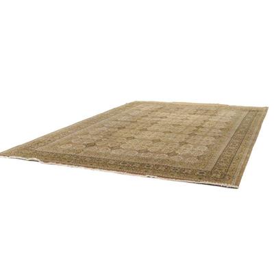 WOVEN WOOL OVERALL PATTERN CARPET | Tabriz style carpet with an overall floral design. - w. 119 x l. 170 in

