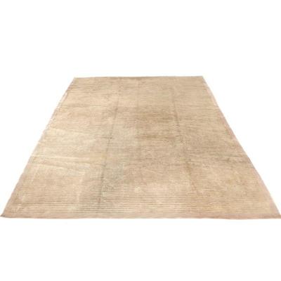 TEXTURED WOOL CARPET | Safavieh contemporary beige wool carpet. - w. 121 x l. 169 in

