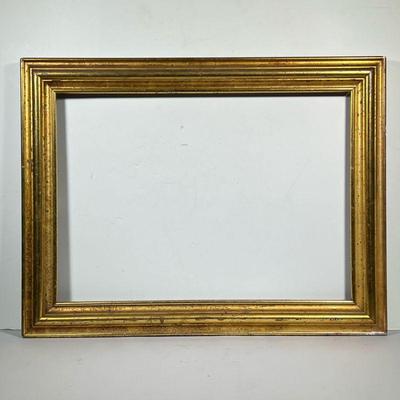 ANTIQUE CARVED WOOD & GILT FRAME | Antique carved wood frame with gilt decoration, 18 x 25.5 in. Sight - w. 24 x l. 31.5 in

