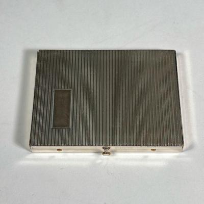 REX STERLING COMPACT | Rex Fifth Avenue sterling silver compact with mirror, with Rex puff applicator; total compact weight 3.71 ozt...