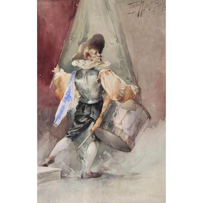 IMHOFF WATERCOLOR | Late 19th century, original watercolor painting, signed upper right and inscribed "Paris", in a gold-tone...