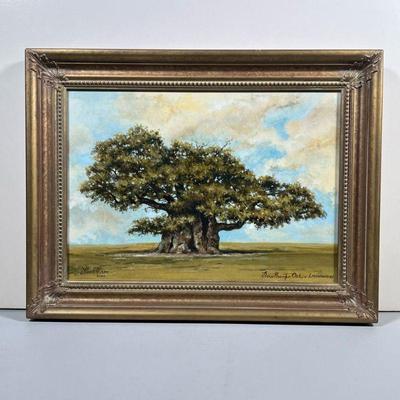 ALAN ELLISON (American, 20th CENTURY) | Bowthorhe Oak Lincolnshire. Oil on board. 10 x 14 in. board. Signed & dated lower left,...