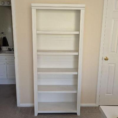 Lot #51 - White Wooden Oslo Open Bookcase