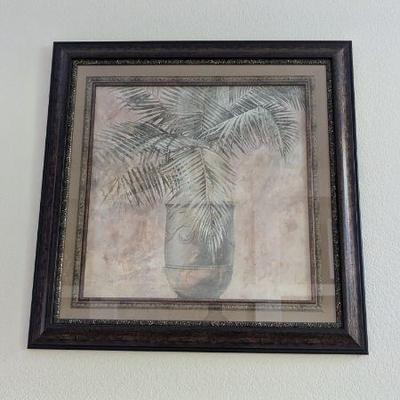 Lot #78 - Botanical Artwork Lithograph in Decorative Frame - Subtle Tones for Home Decor