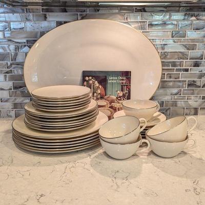 Lot #31 - Elegant Lenox Olympia Platinum Fine China Set