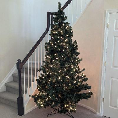 Lot #97 - 7.5 ft Pre-Lit Artificial Christmas Tree with Stand