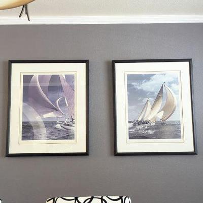 Lot #13 - Framed Sailing Lithographs Collection - Zio 1939 & Lutine 1951