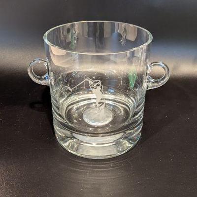 Lot #36 - Glass Golfing Ice Bucket