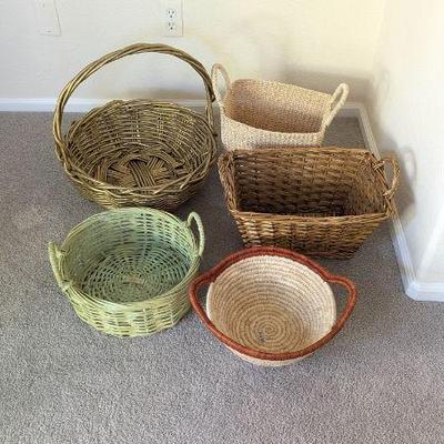 Lot #81 - Assorted Woven Basket Collection - Home Decor and Storage Solutions
