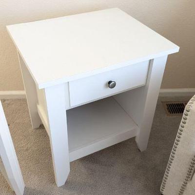 Lot #54 - White Oslo Single-Drawer Nightstand - Perfect for Bedroom or Living Area