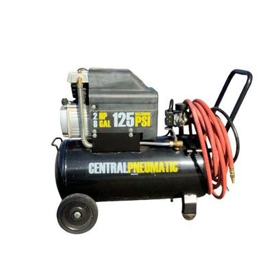 ROMA221 Central Pneumatic Portable Electric Air Compressor	2hp, 8 gallon, 125psi potable electric air compressor. Was tested and works....