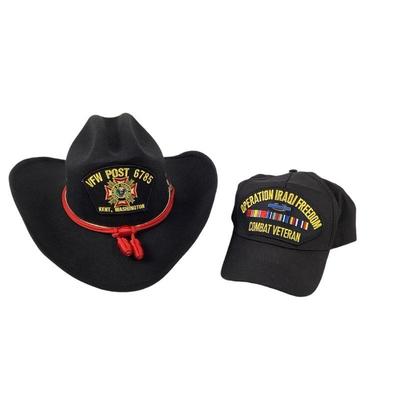 WATA555 Two Veteran Hats	One size large VFW Post 6785 and one baseball cap "Operation Iraqi Freedom"


