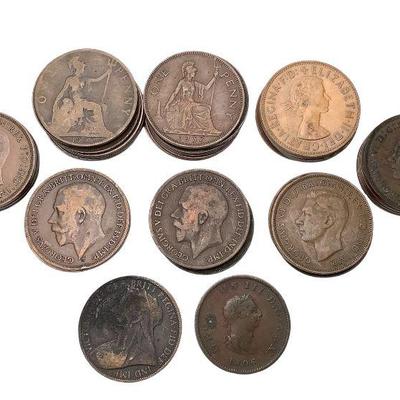 ALSH205 Mixed British Penny Coins	40 mixed coins
