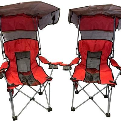 ROMA601 Renetto Canopy Over-sized Chairs Duo	This lot includes two Renetto red over-sized canopy chairs, the "tailgate"...