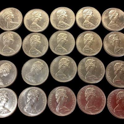KIHE724 Twenty Uncirculated Canadian Dollar Coins	All the same date. 
