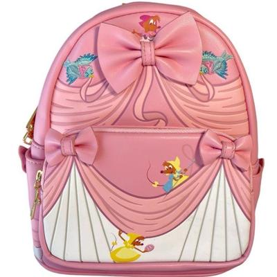 KAAR902 Loungefly Cinderella 70th Anniversary Pink Mini Backpack	Made of faux leather, it features a light-blue Cinderella print lining,...
