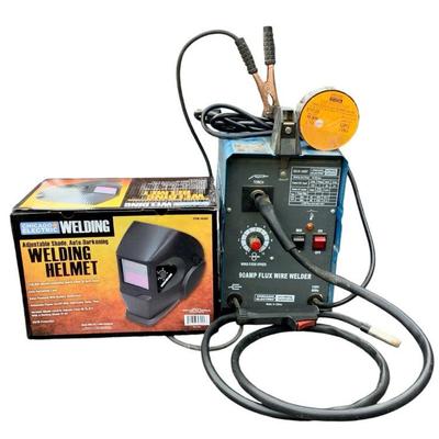 ROMA223 Chicago Electric Welding System & Helmet	90amp flux wire welder, did turn on and was able to get the wire to feed. New roll...