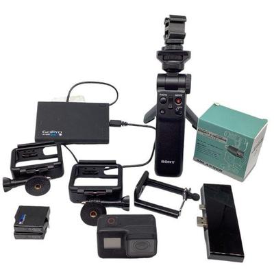 WATA316 GoPro7 With Sony Shooting Grip & Other Accessories	Working GoPro 7 camera with 3 rechargeable batteries, charging unit not...