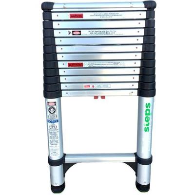 ROMA220 Telesteps Engineered Climbing Ladder	Type I telescope extension ladder, up to 12.5ft. Can hold up to 250lbs. Model# 1600E. Has...