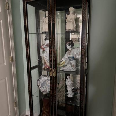 Asian style curio cabinet