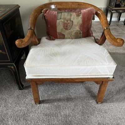 James Mont style Horseshoe chair