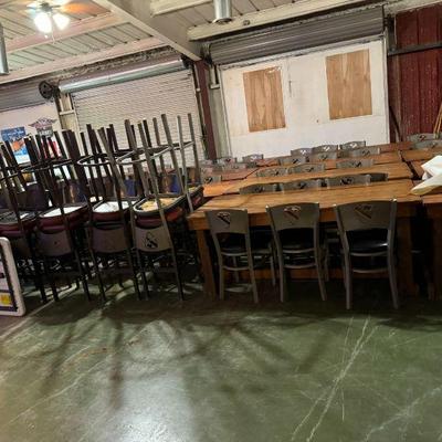 bar stools and tables 