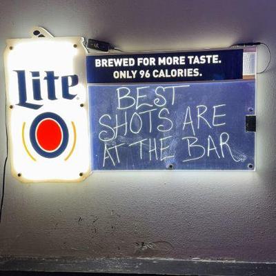 Miller Lite marker board 