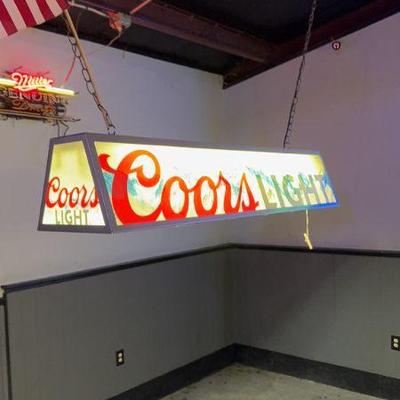 Sale Photo Thumbnail #12: Coors pool table light 