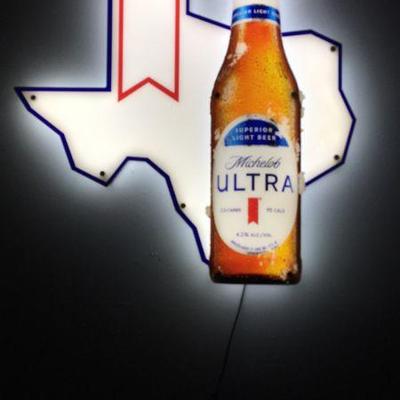 mich ultra lighted beer sign 