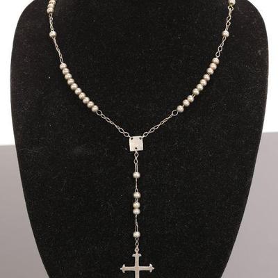 Sterling bench beads rosary