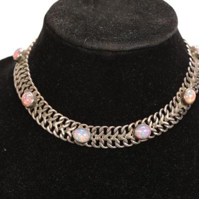 sterling & opal necklace