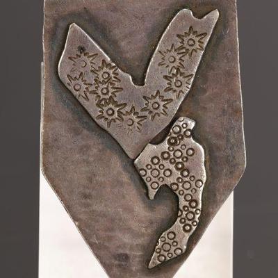 sterling modernist brooch