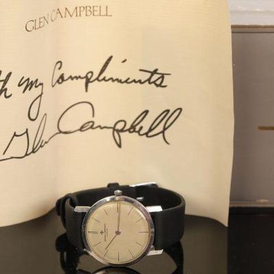 Baume & Mercier wristwatch given by singer Glen Campbell with provenance