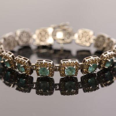 Sale Photo Thumbnail #97: sterling & gemstone bracelet