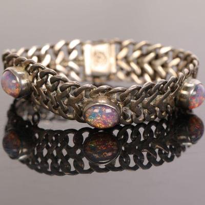 sterling & opal bracelet