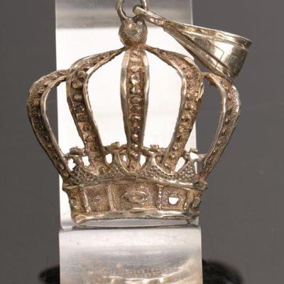 sterling crown pendant