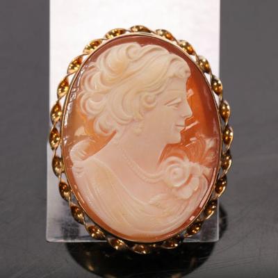 Sale Photo Thumbnail #42: Victorian carved shell cameo