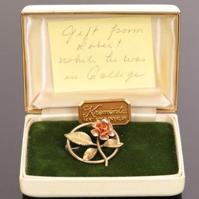 Krementz gold plated brooch