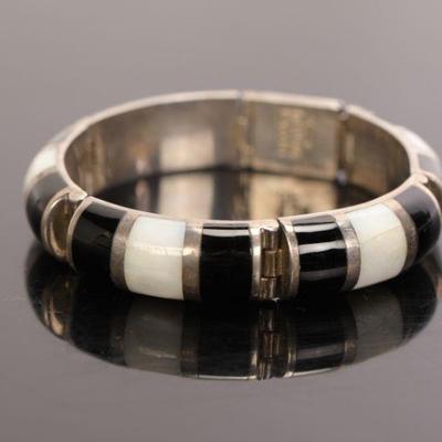 Sterling & onyx bracelet